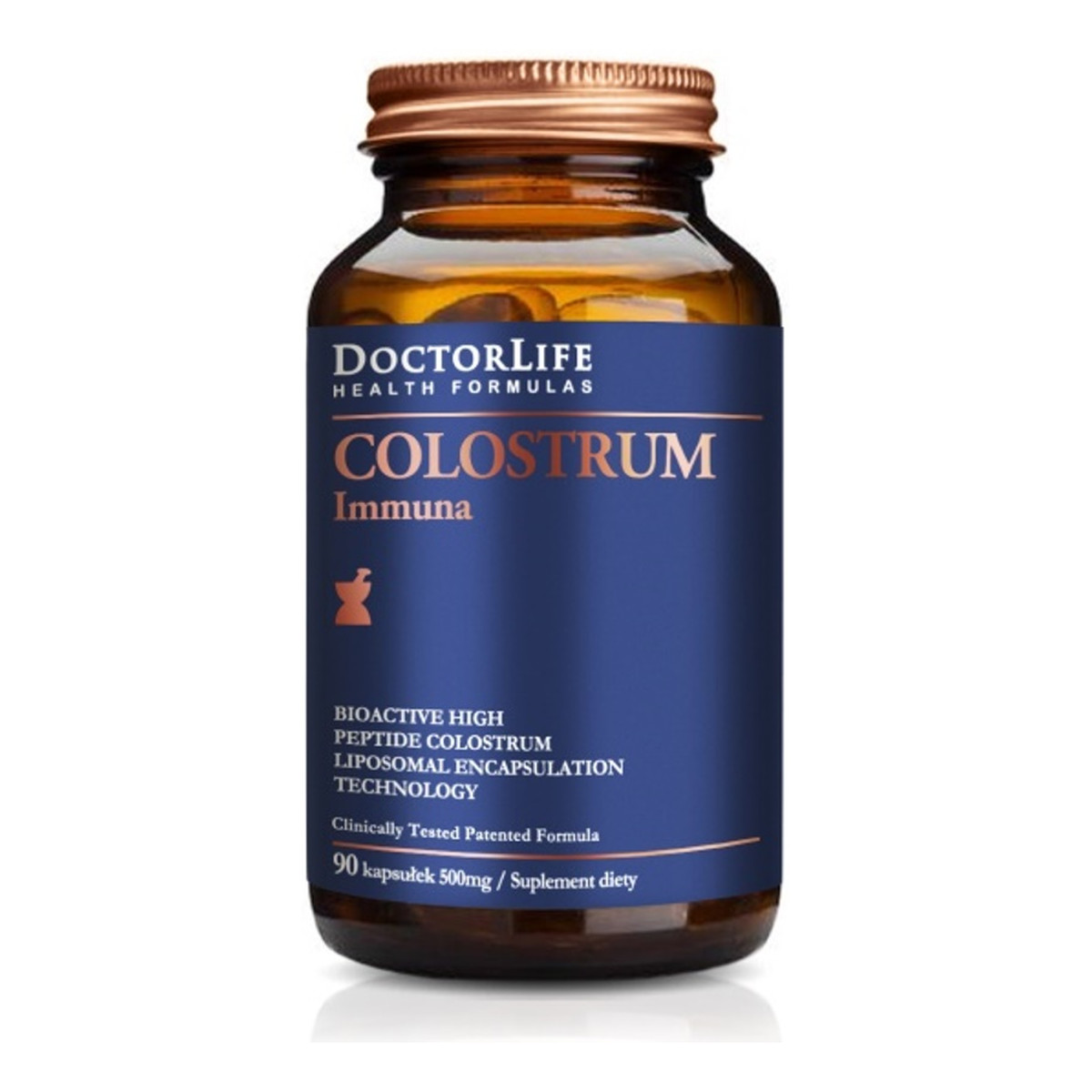Doctor Life Colostrum Immunab bio-aktywne kolostrum 500mg suplement diety 90 kapsułek