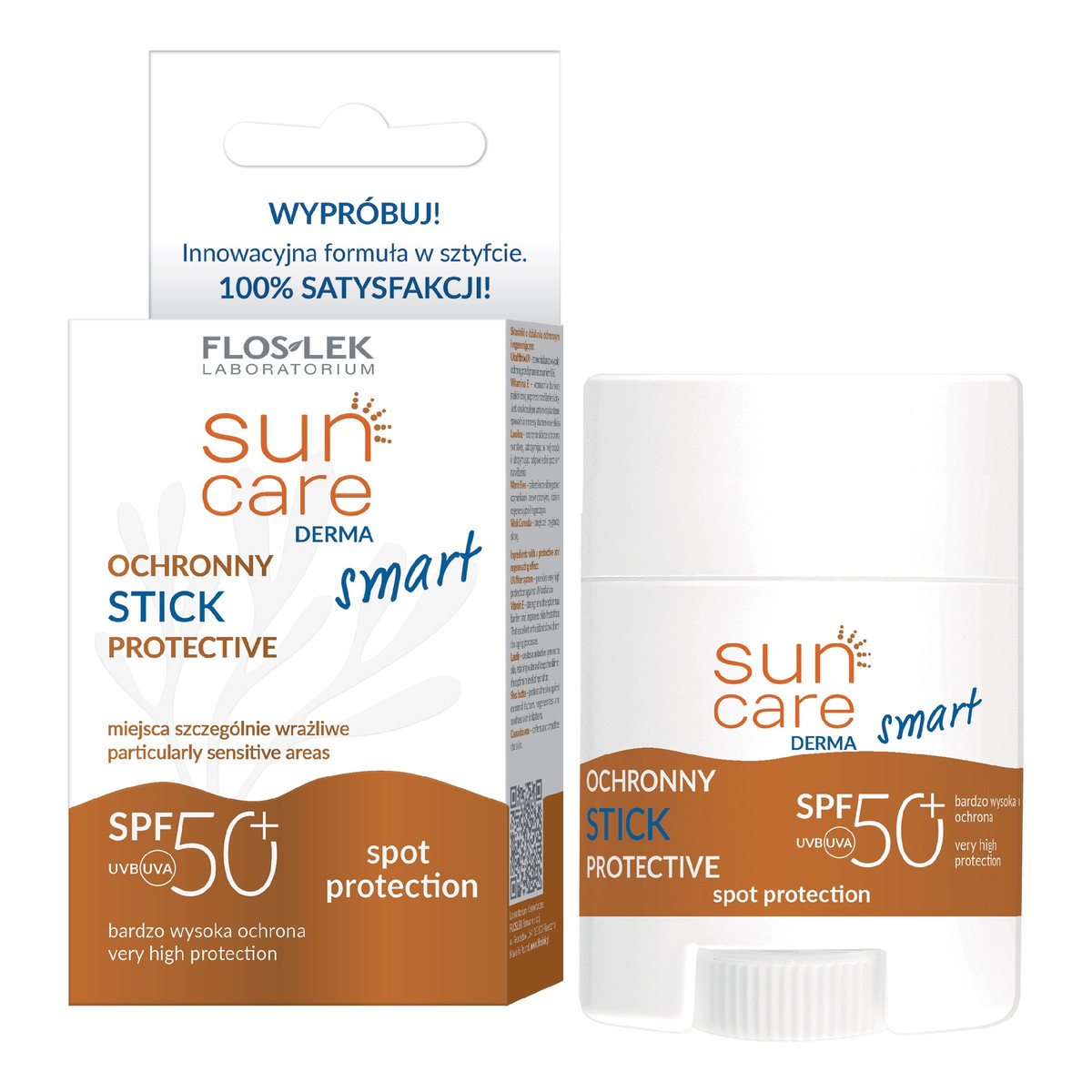 FlosLek Sun care derma smart ochronny stick spf 50+ 20 g