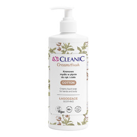 Cream & Fresh Łagodzące mydło kremowe w płynie do rąk i ciała Bawełna