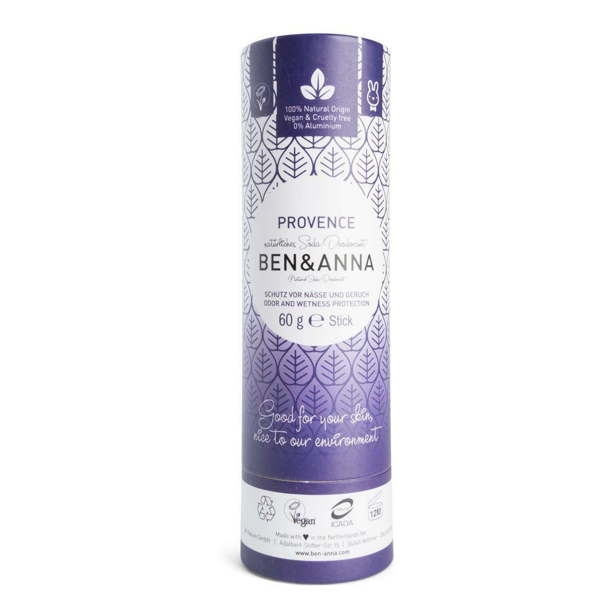 Ben&Anna Natural Soda naturalny dezodorant na bazie sody sztyft kartonowy Provence 60g