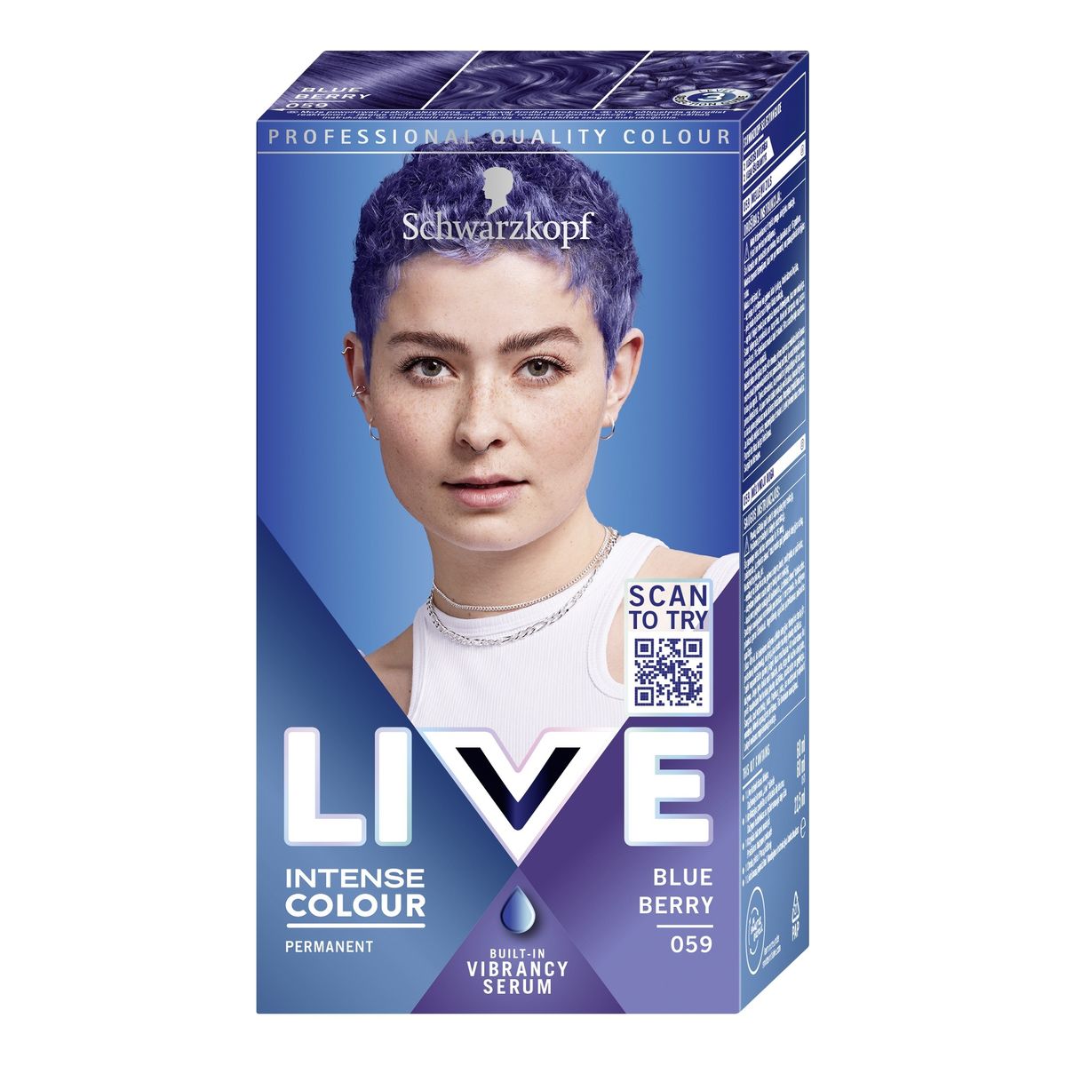 Schwarzkopf Live blue berry farba do włosów 059