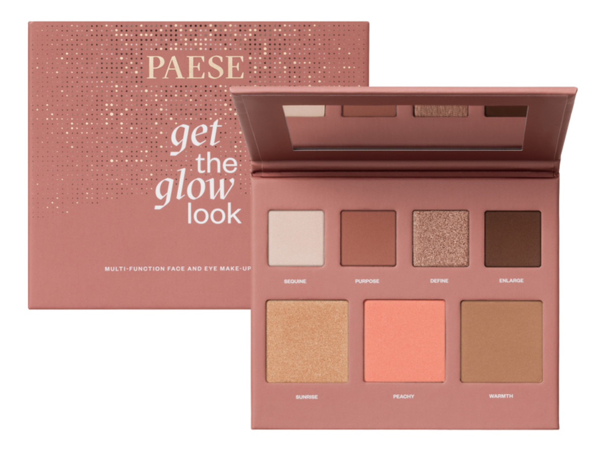 Paleta cieni + rozświetlacz róż i bronzer