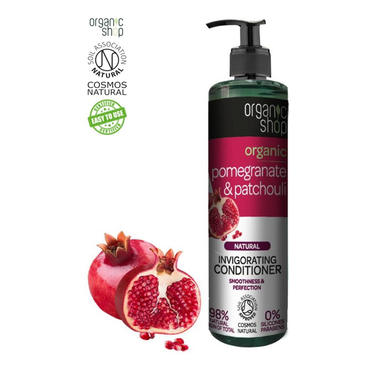 Organic Shop Balsam orzeźwiający do włosów Organiczny Granat & Paczula 280ml