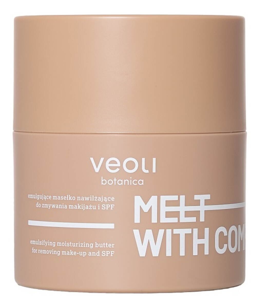 Melt with comfort emulgujące masełko nawilżające do zmywania makijażu i spf do skóry suchej i odwodnionej