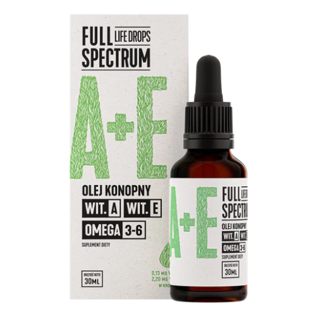 Full Spectrum Olej konopny Witamina A+E 30ml