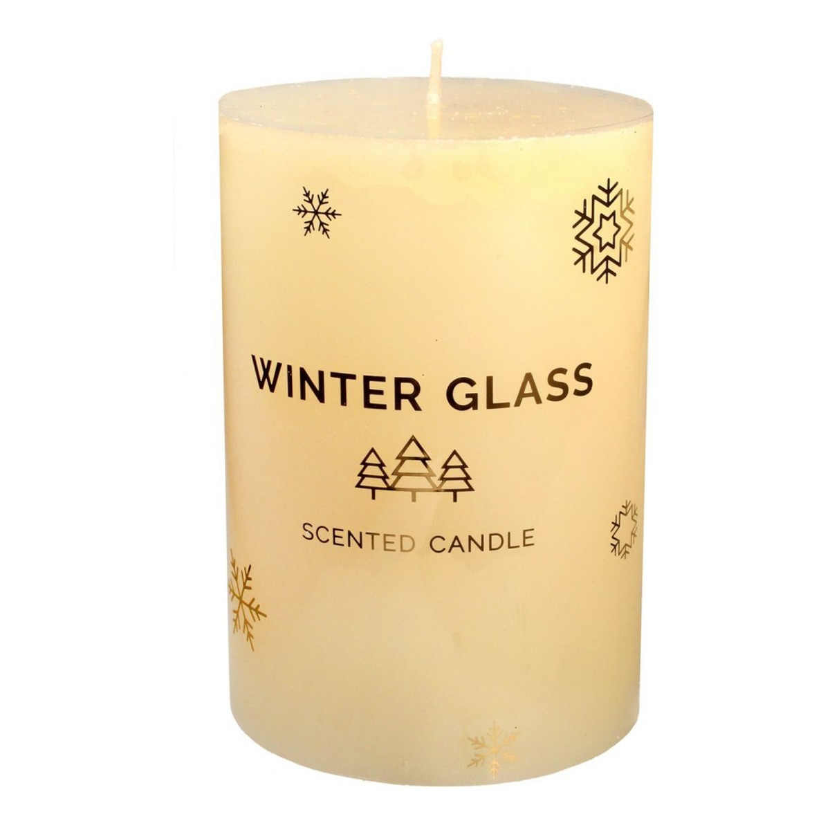 Artman Candles Boże Narodzenie Świeca zapachowa Winter Glass kremowa - walec średni