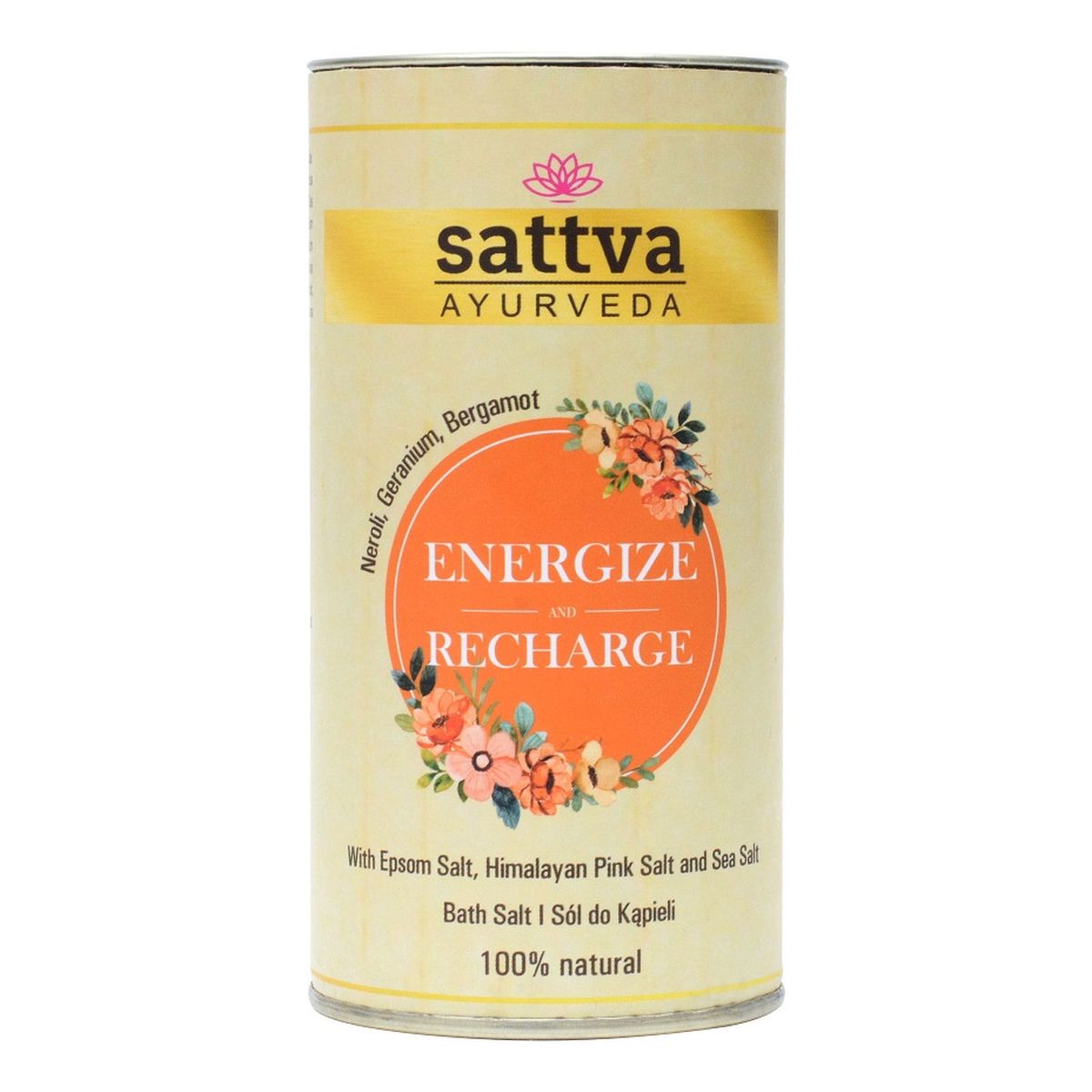Sattva Bath salt sól do kąpieli energize and recharge 300g 300g
