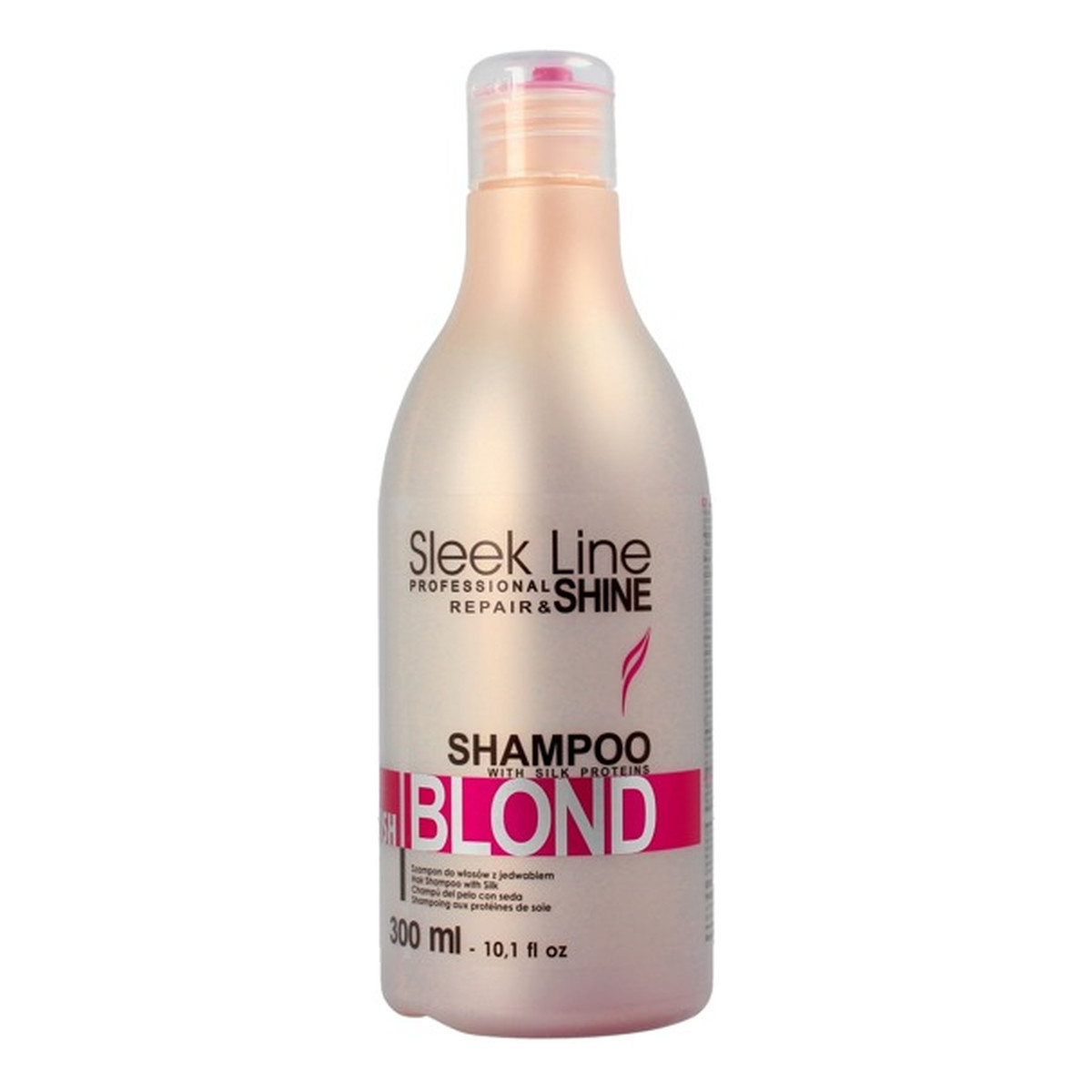 Stapiz SLEEK LINE szampon nadający różowy odcień do włosów blond z jedwabiem 300ml