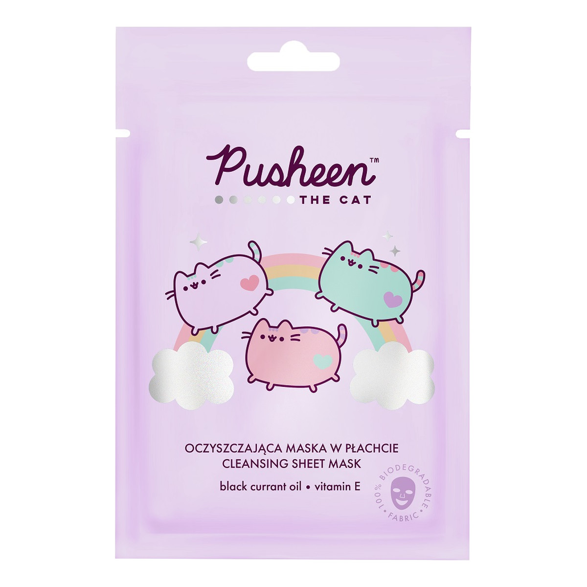 Pusheen Cleansing sheet mask oczyszczająca maska w płachcie 17g