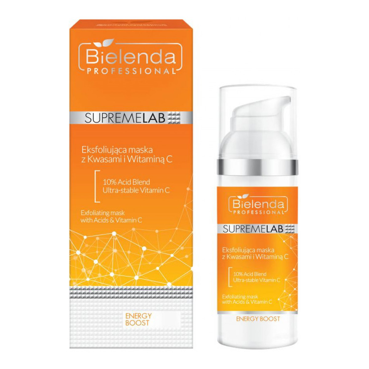 Bielenda Professional SUPREMELAB Energy Boost eksfoliująca maska z kwasami i witaminą C 50g