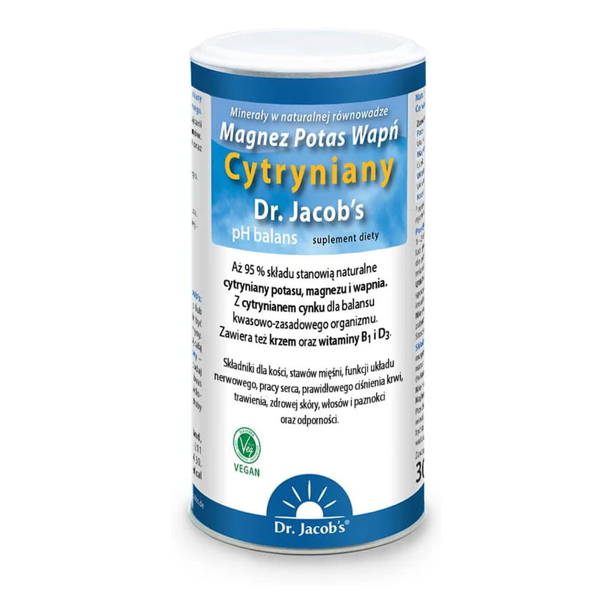 Dr Jacobs Ph Balans Proszek Zasadowy suplement diety 300g