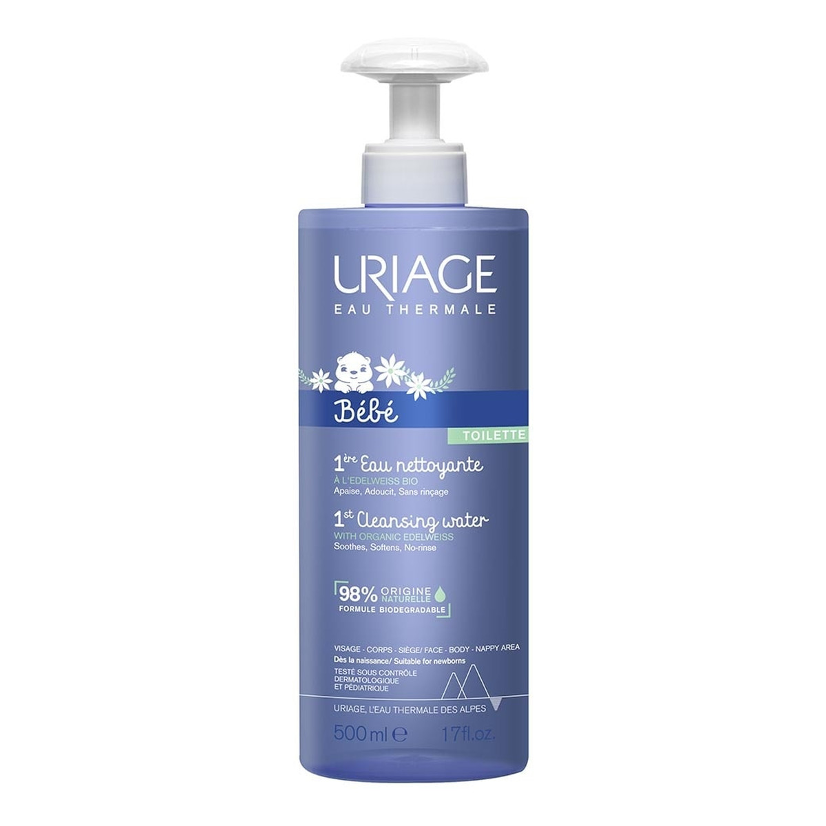 Uriage Bebe 1st Cleansing Water Woda oczyszczająca dla dzieci bez spłukiwania 500ml