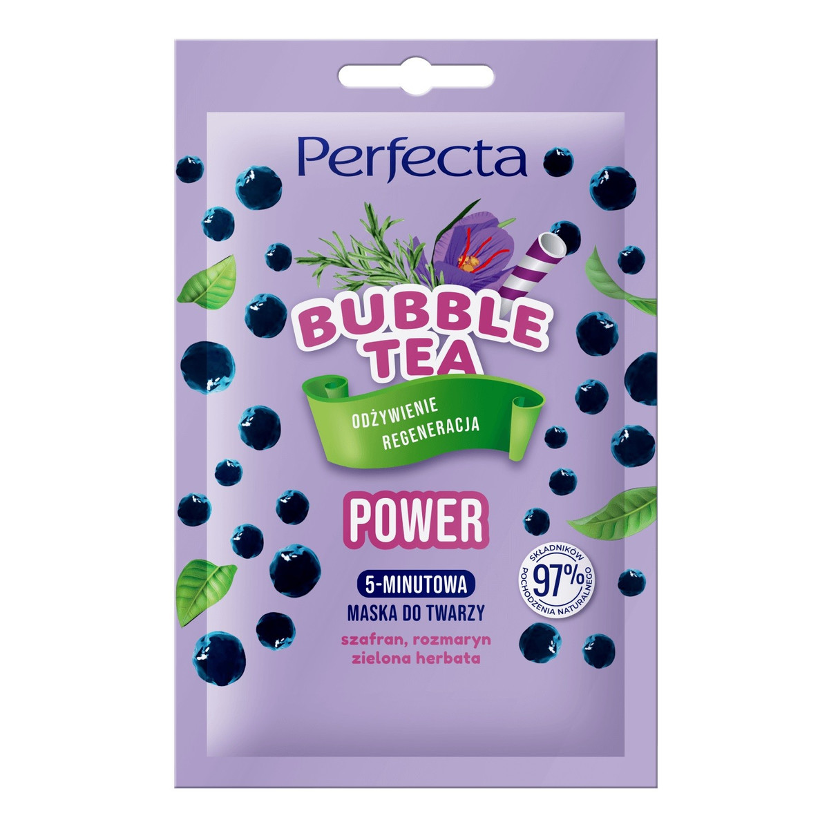 Perfecta Bubble Tea 5-Minutowa Maska do twarzy Power - odżywienie i regeneracja 10ml