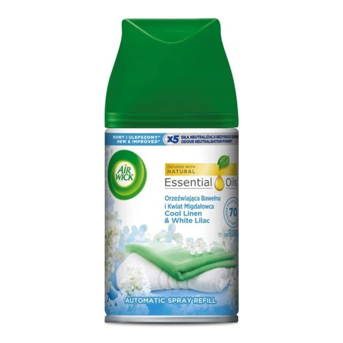 Air Wick Freshmatic wkład do automatycznego odświeżacza powietrza Orzeźwiająca Bawełna i Kwiat Migdałowca 250ml