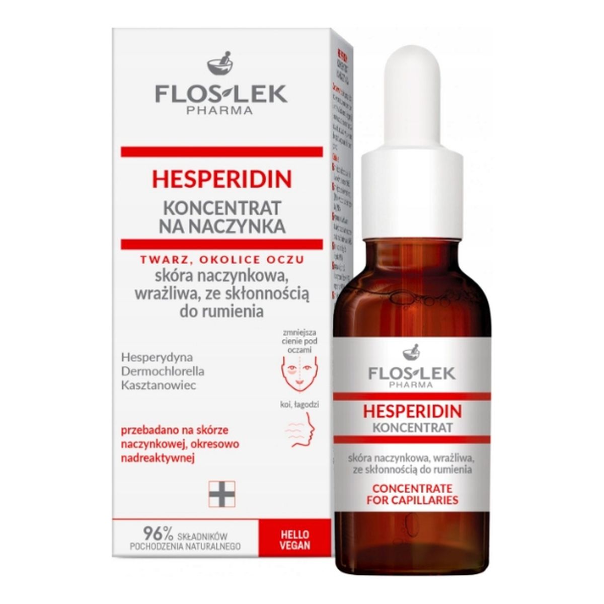 FlosLek Pharma Hesperidin koncentrat na naczynka-skóra naczynkowa,wrażliwa ze skłonnością do rumienia 30ml