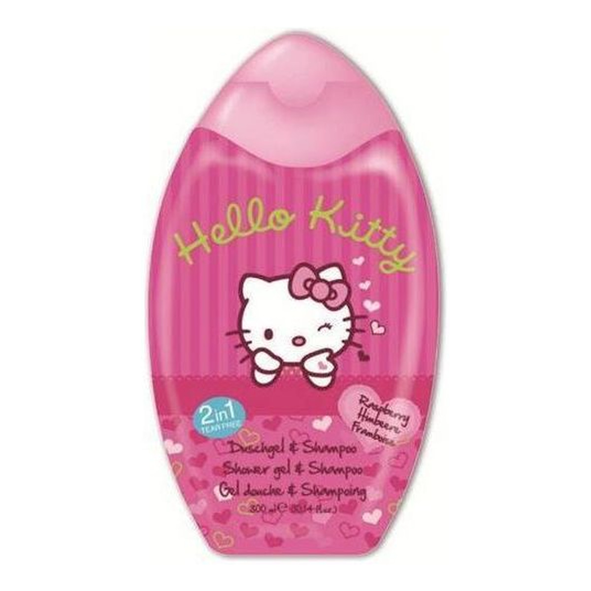 Beauty & Care Hello Kitty 2w1 Żel pod prysznic i szampon Raspberry 300ml