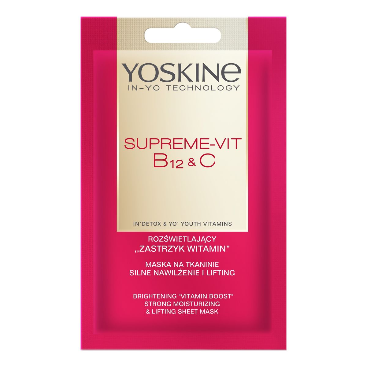 Dax Yoskine supreme-vit b12&c maska na tkaninie silne nawilżenie i lifting