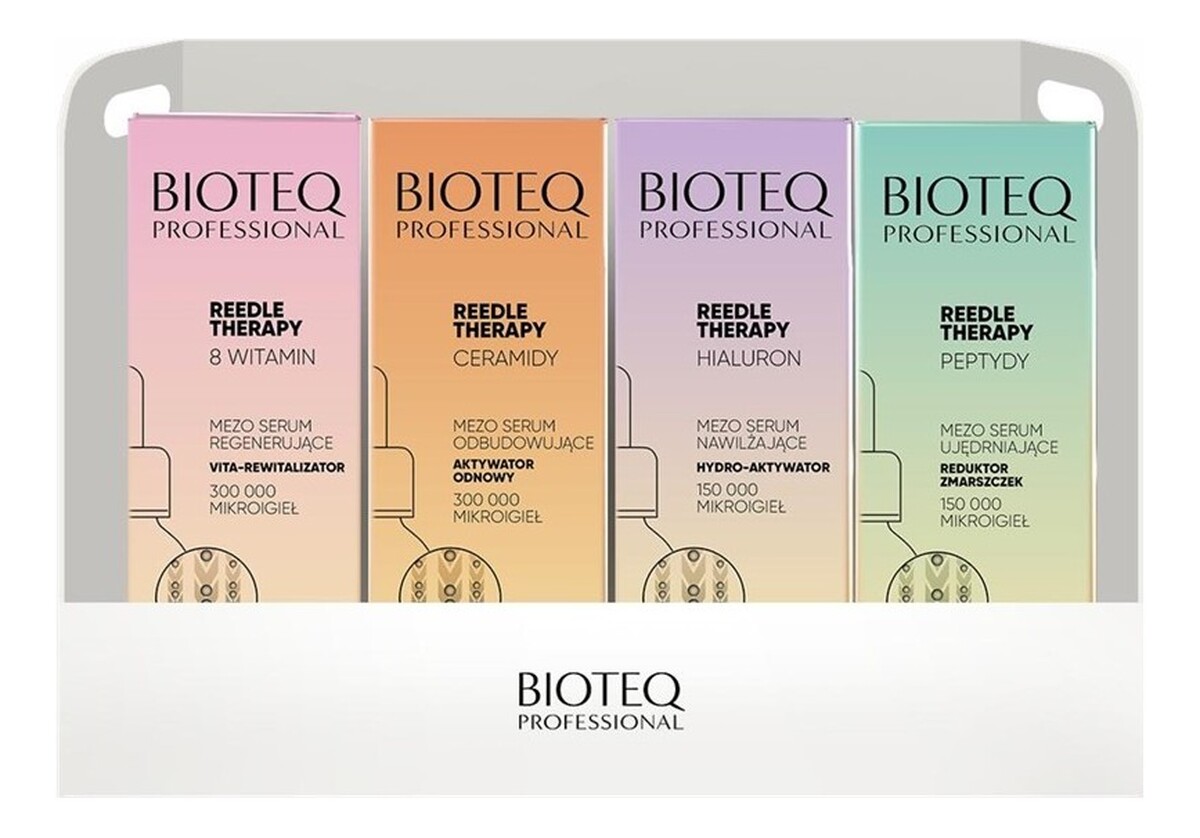 Zestaw 4x 30ml Serum do twarzy z mikroigłami Ceramidy Peptydy Hialuron Witaminy