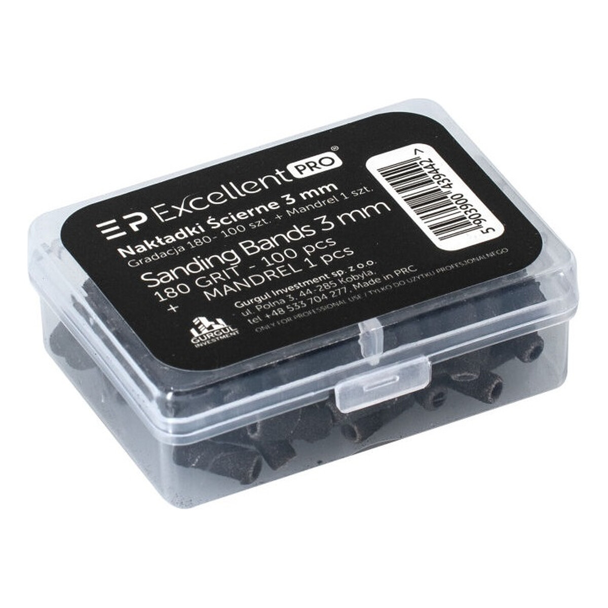 Excellent PRO Sanding bands jednorazowe opaski ścierne o gradacji 180 z nośnikiem o średnicy 3mm 100szt