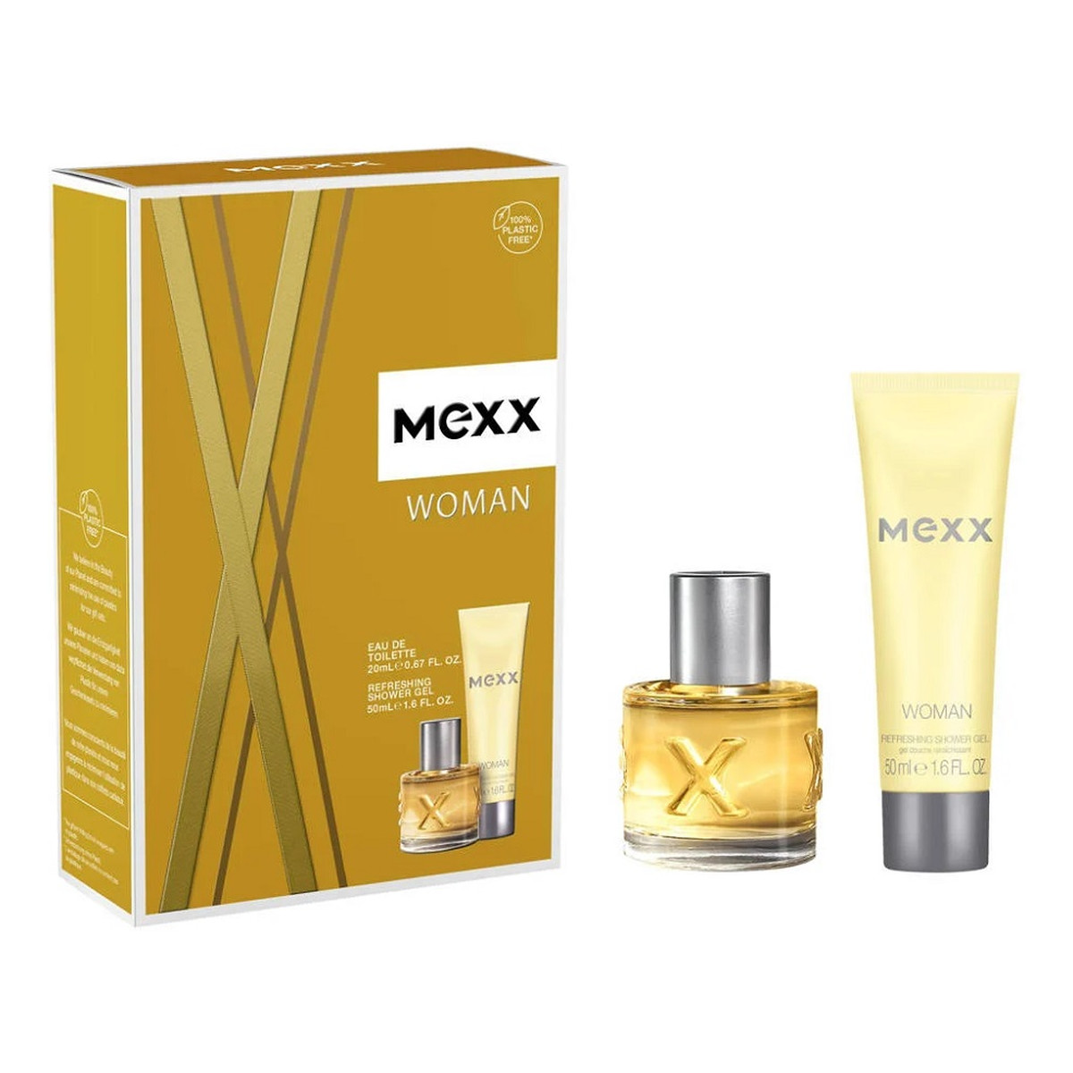 Mexx Woman Zestaw woda toaletowa spray 20ml + żel pod prysznic 50ml