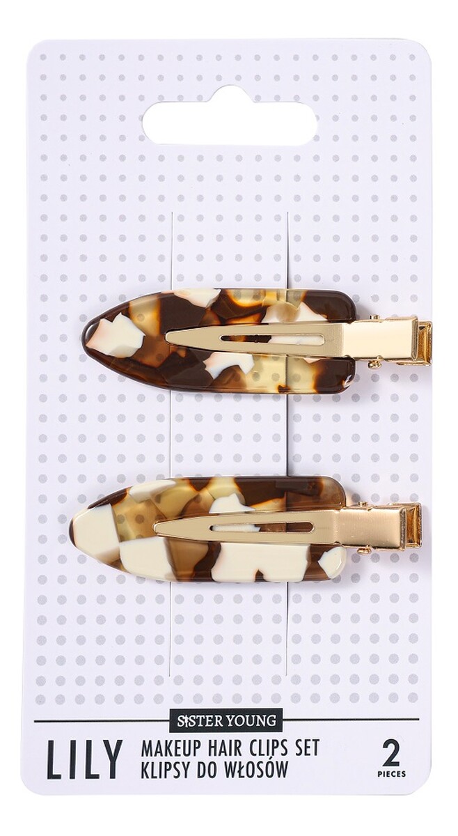Lily klipsy do włosów do makijażu milk coffee 2szt