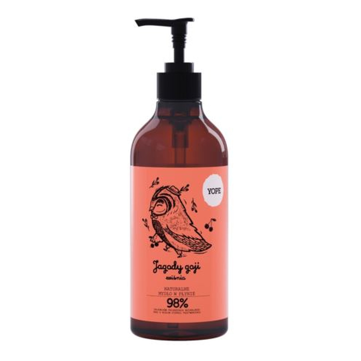 Yope Naturalne Mydło do rąk i ciała jagody goji i wiśnia 500ml