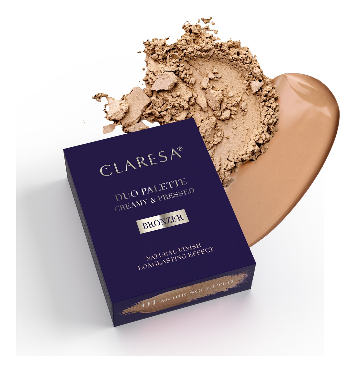 Kremowo-pudrowa paleta do konturowania