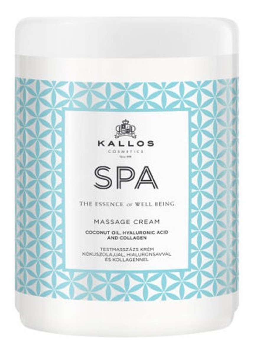 Spa Massage Cream krem do masażu ciała Coconut Oil Hyaluronic Acid & Collagen