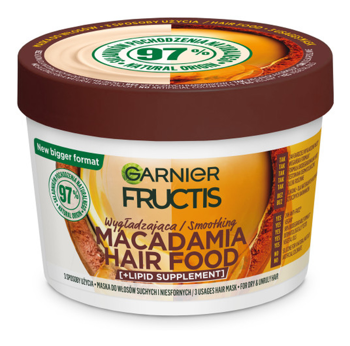 Fructis macadamia hair food wygładzająca maska do włosów suchych i niesfornych