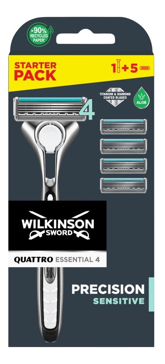 Maszynka do golenia z wymiennymi ostrzami 1szt + wkłady 4szt