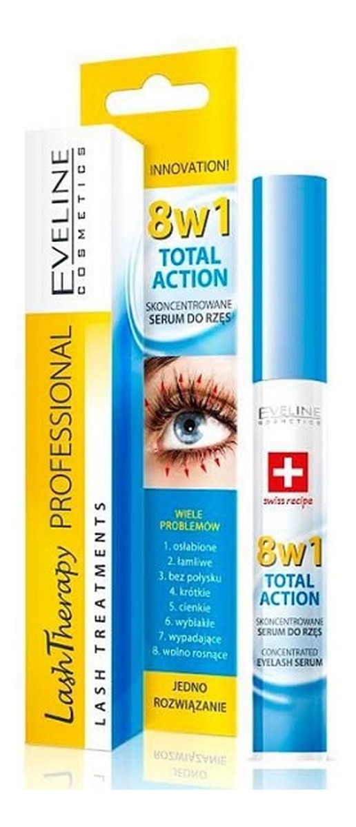 Lash therapy professional total action 8w1 serum pogrubiająco-stymulujące wzrost rzęs 8x