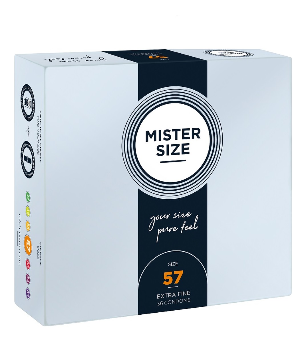 Condoms prezerwatywy dopasowane do rozmiaru 57mm 36szt.