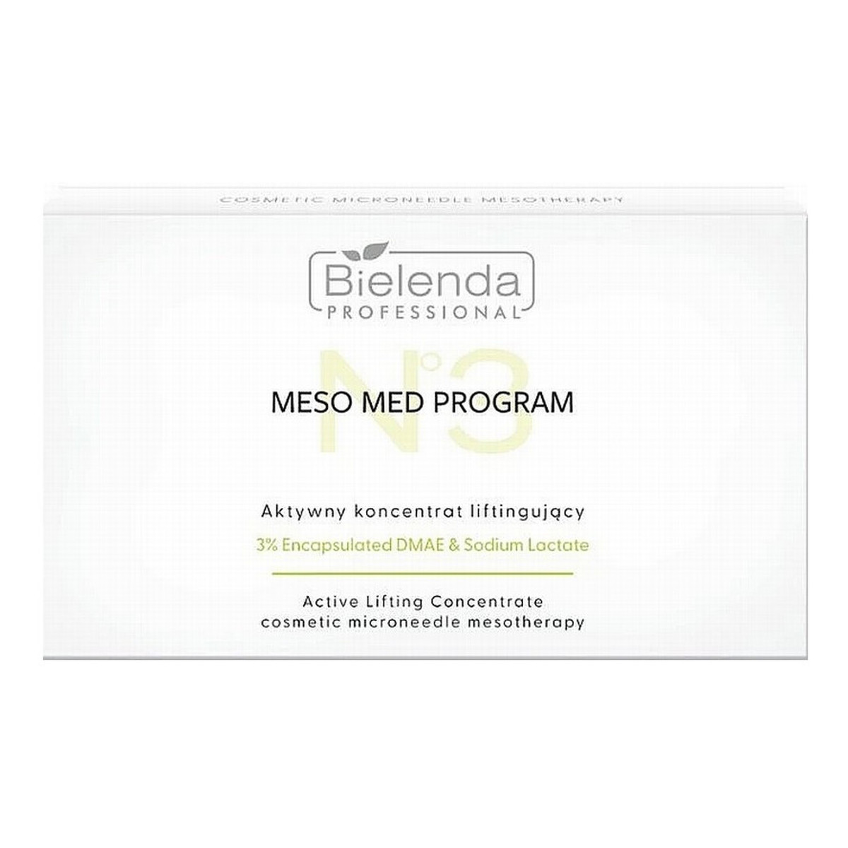 Bielenda Professional Aktywny koncentrat liftingujący z 3% Enkapsułkowanym DMAE 3ml
