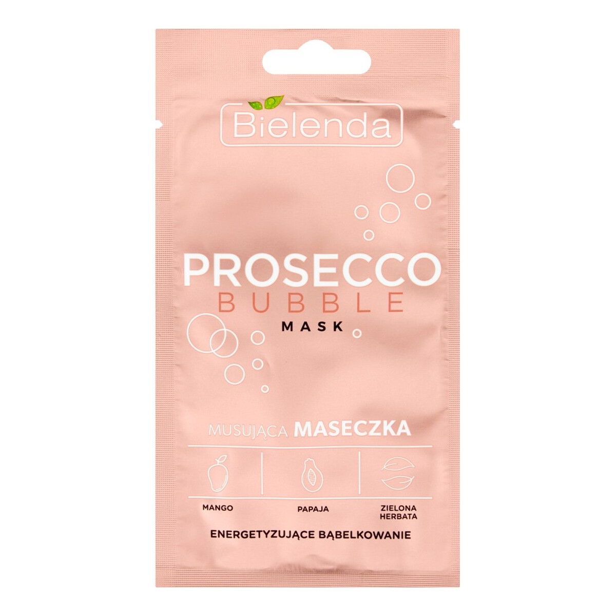 Bielenda Mask Prosecco Bubble Energetyzujące Bąbelki Maseczka musująca 8g