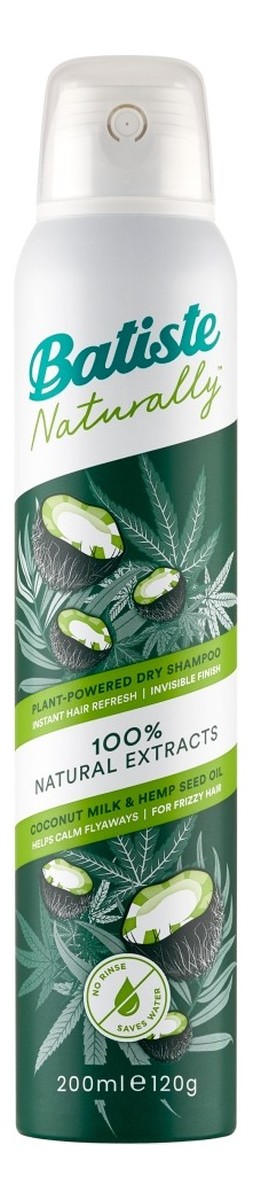 Naturally suchy szampon do włosów z mlekiem kokosowym i olejem z konopii