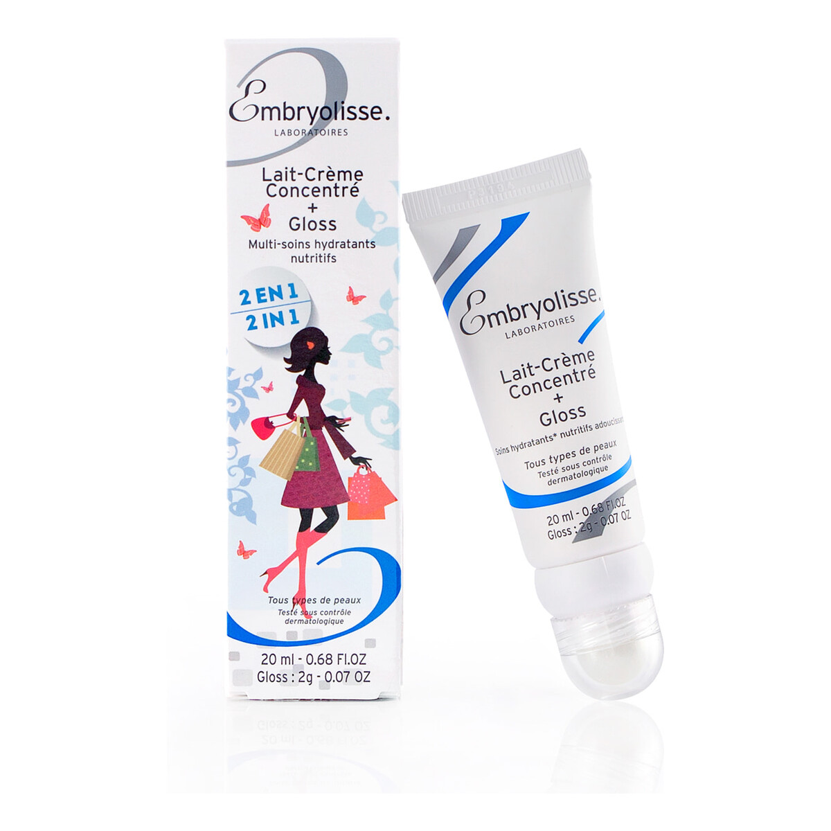 Embryolisse Lait Creme Concentre*Gloss Krem Odżywczo-Nawilżający + Błyszczyk Do Ust 2w1 20ml