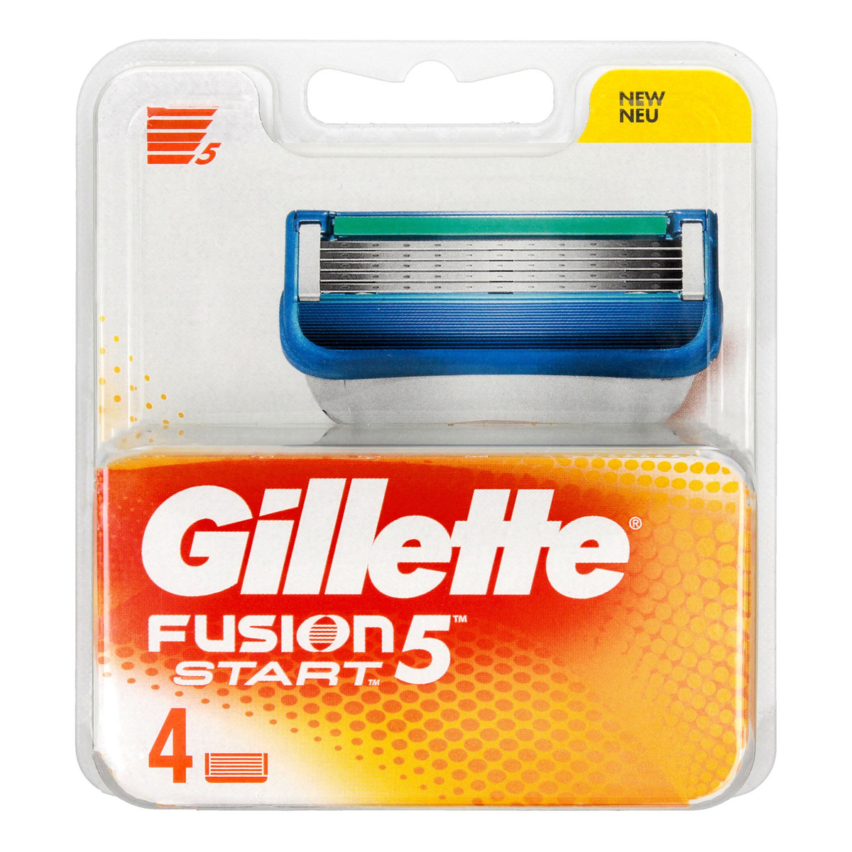 Gillette Fusion5 Start Ostrza Nożyki Wkłady do maszynki 4szt.