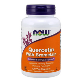 Quercetin with bromelain suplement diety 120 kapsułek