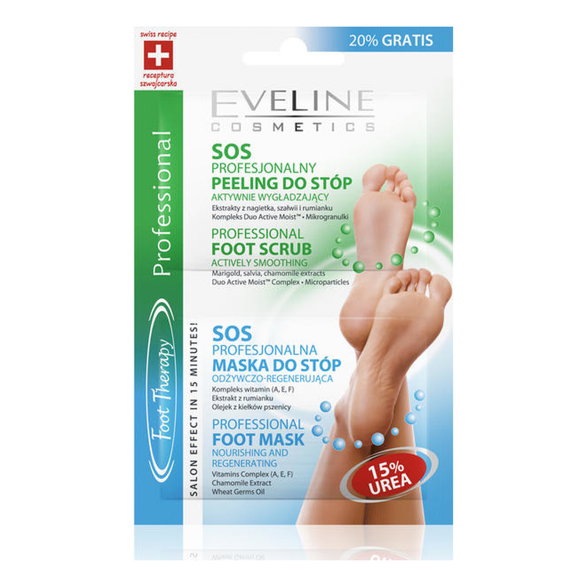 Eveline Foot Therapy SOS Profesjonalny Peeling i Maska Do Stóp 12ml