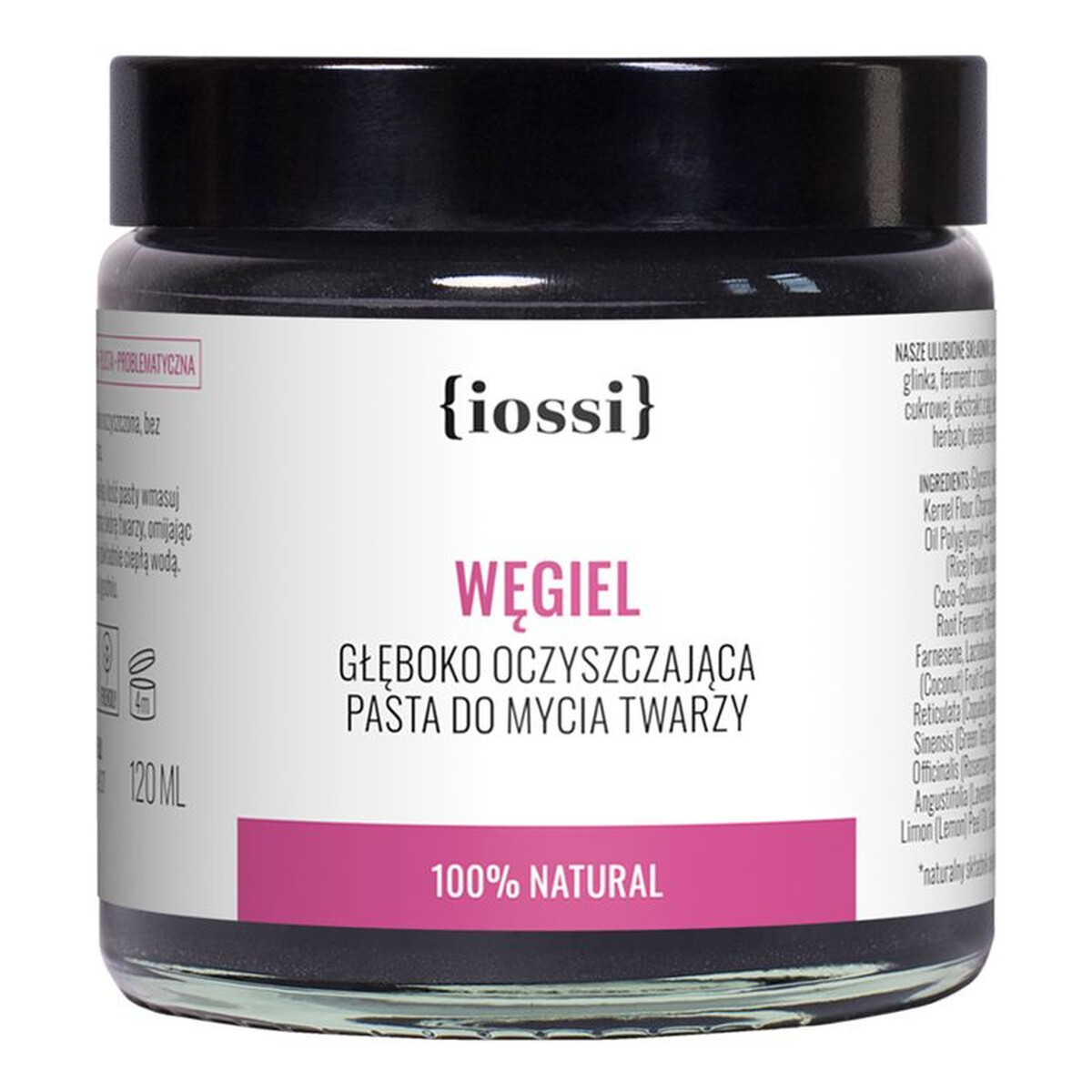 Iossi Oczyszczający węgiel Pasta do mycia twarzy 120ml