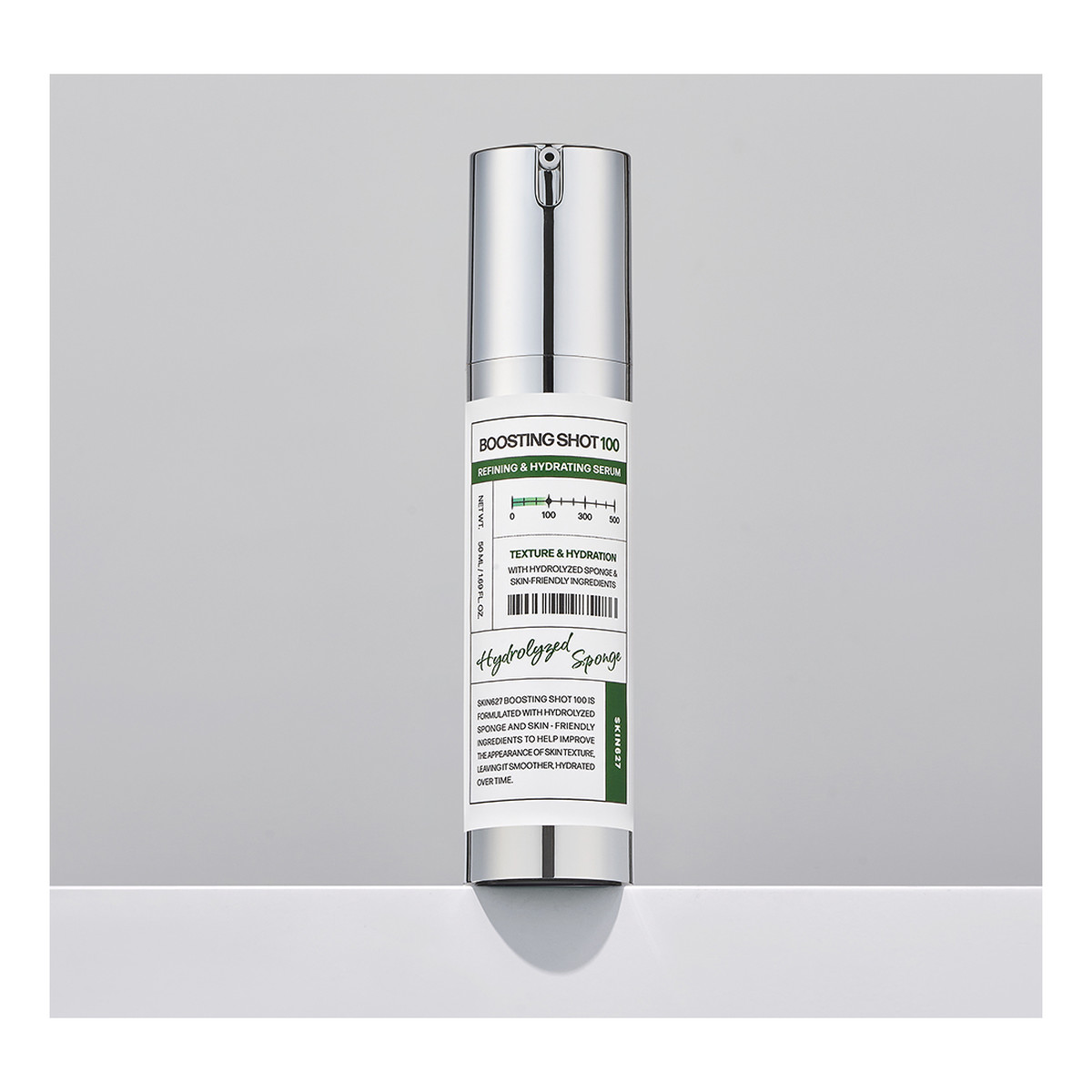 Skin627 Cica With Green Tea Boosting Shot 100 + Cica With Green Tea Sheet Mask serum do twarzy 50ml + maseczka do twarzy 22ml