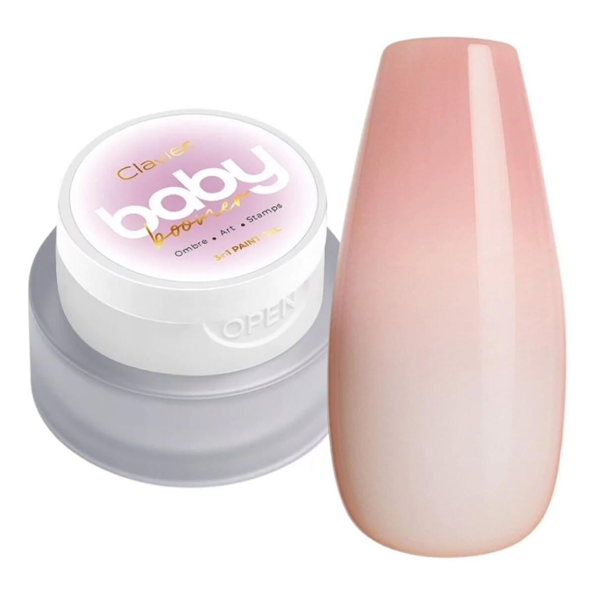 Clavier Baby Boomer Ombre żel do paznokci 3w1 3g