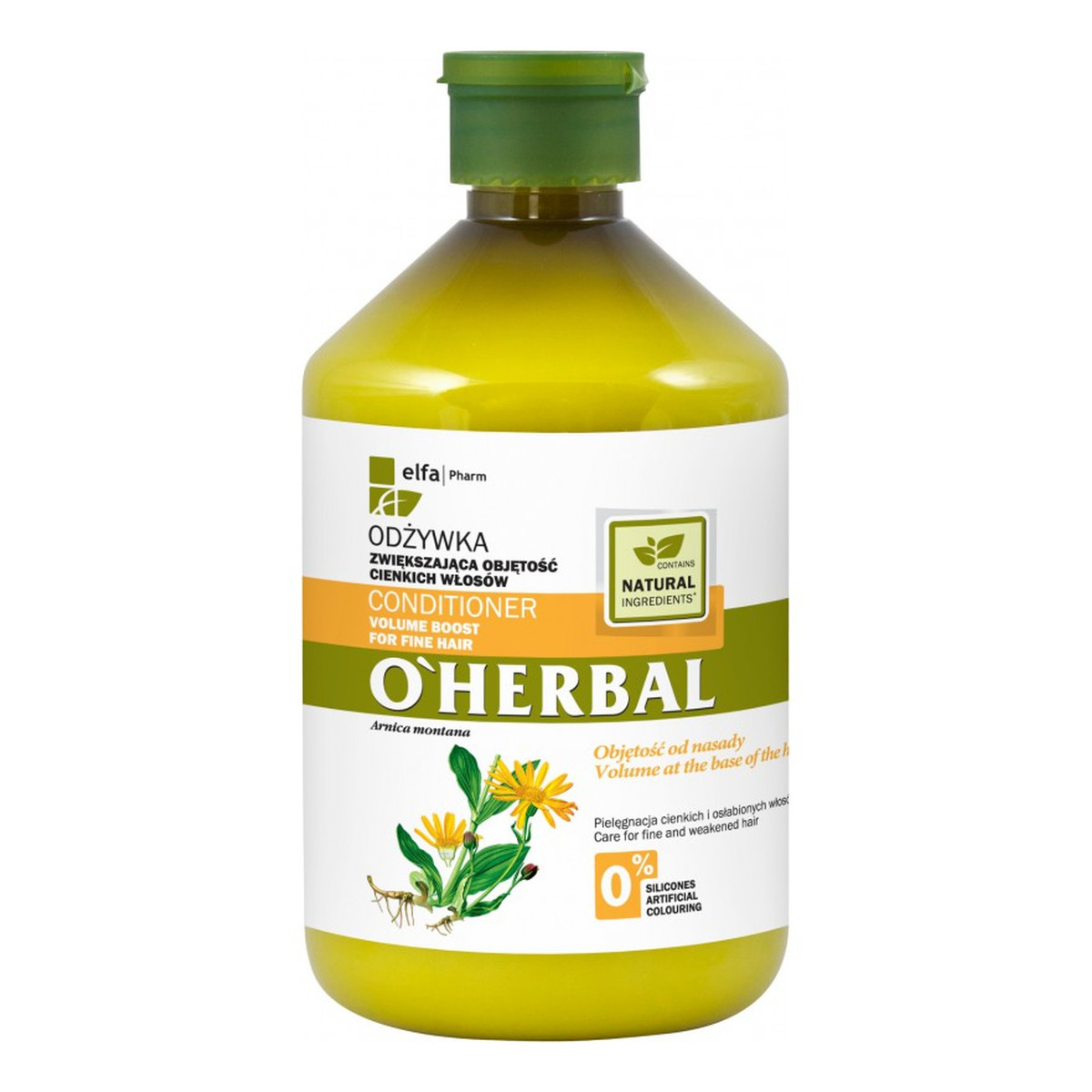O'Herbal Odżywka Zwiększająca Objętość Cienkich Włosów Z Ekstraktem Z Arniki 500ml