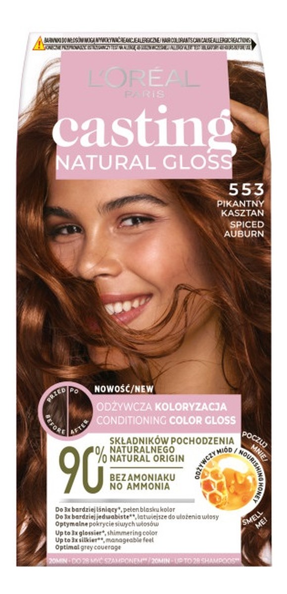 Casting natural gloss farba do włosów 553 pikantny kasztan