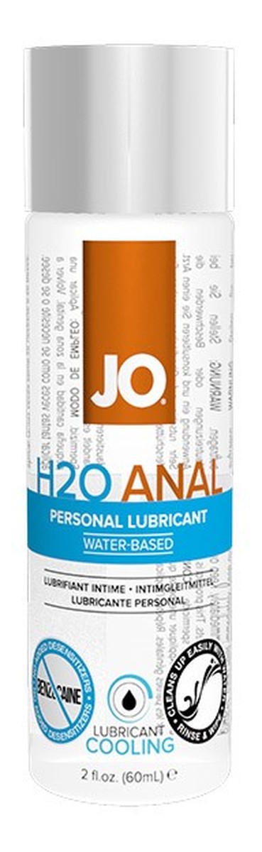 H2o anal cooling personal lubricant chłodzący lubrykant analny na bazie wody