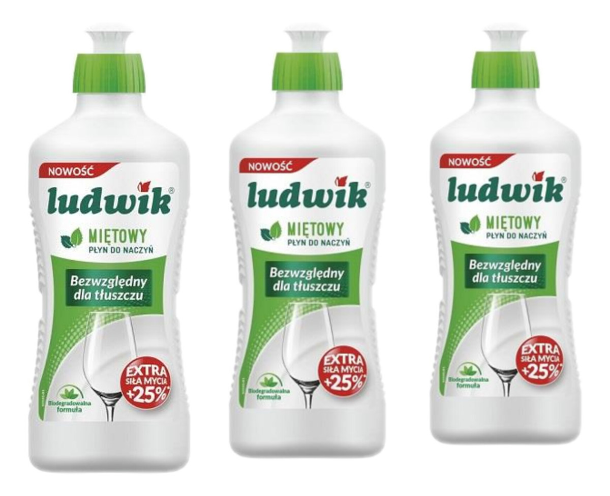 Płyn do mycia naczyń Miętowy 3x900g