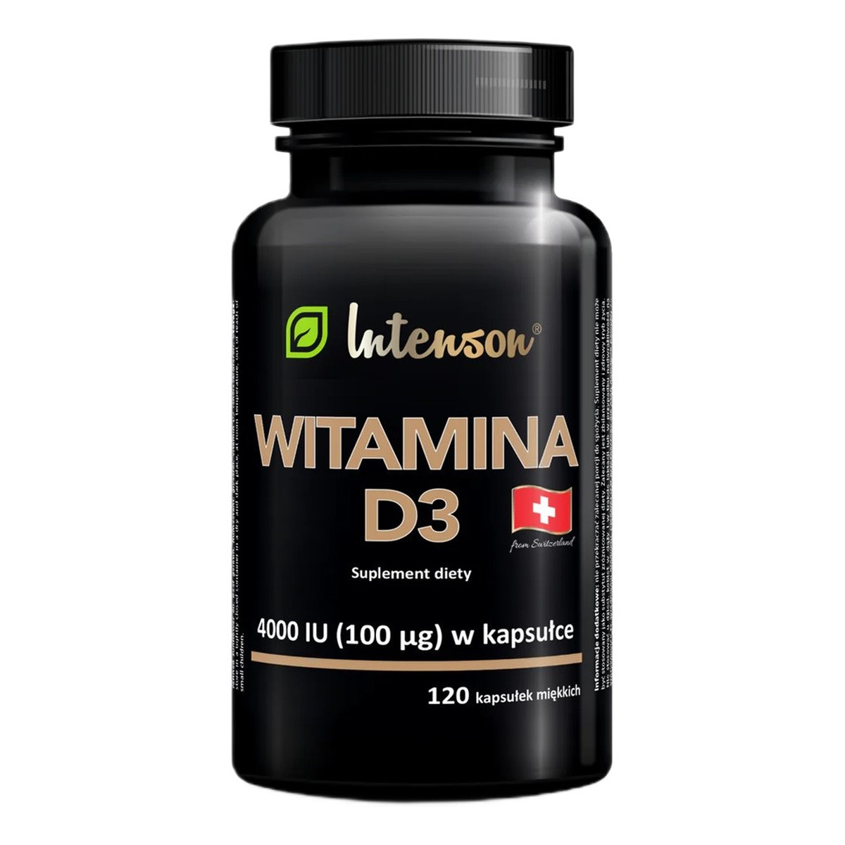 Intenson Witamina d3 4000 iu suplement diety 120 kapsułek