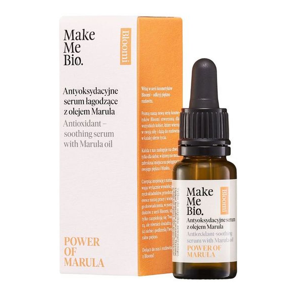 Make Me Bio Bloomi Power Of Marula Antyoksydacyjne serum łagodzące z olejem Marula 15ml