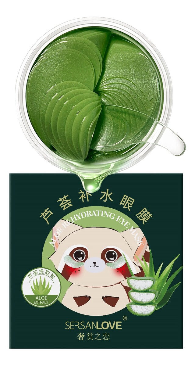 Hydrożelowe płatki pod oczy z kwasem hialuronowym i naturalnymi ekstraktami aloe 60szt.