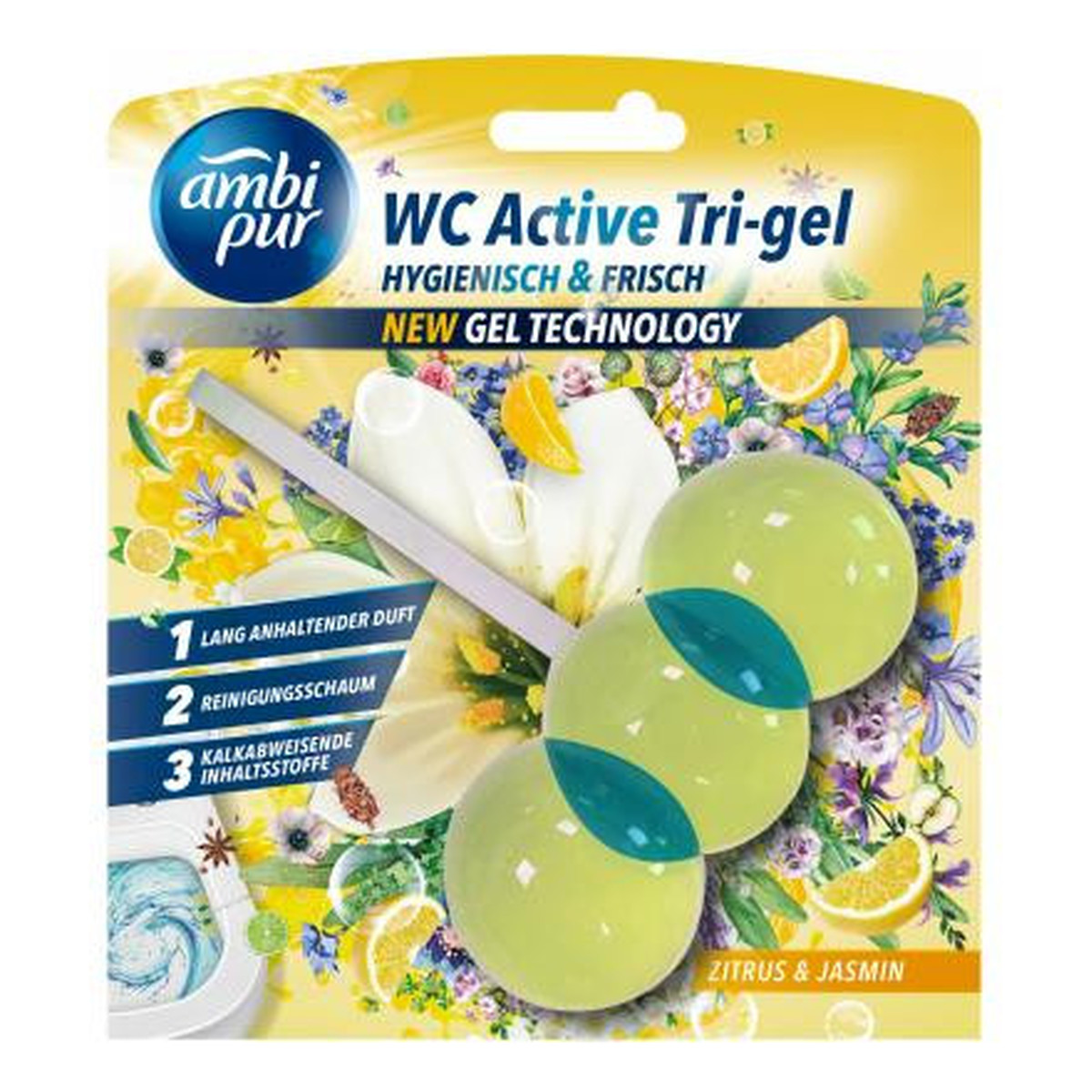 Ambi Pur Kostka do WC Active Tri-Gel Citrus & Jasmin 45g